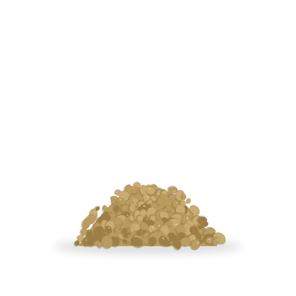 Granalla de oro 999,9 en grano para fundición, imagen ilustrativa