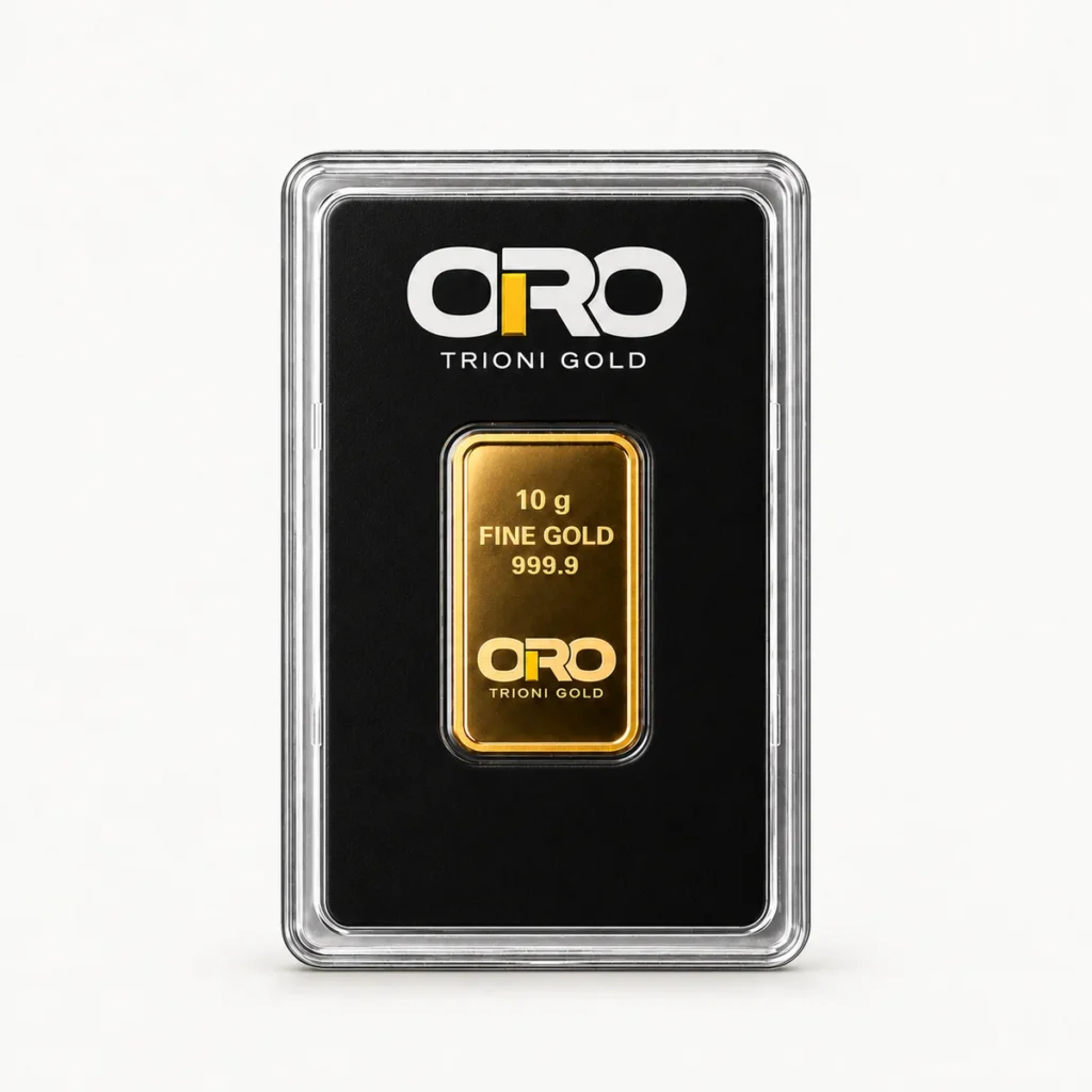 Lingote de oro de 10 g en blíster Trioni Gold